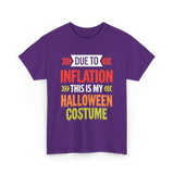 Due to Inflation Halloween Costume T-Shirt - Purple