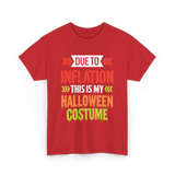 Due to Inflation Halloween Costume T-Shirt - Red