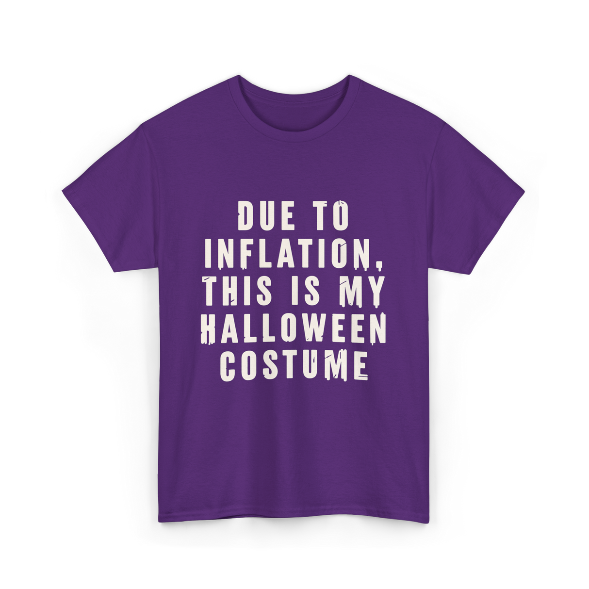 Due to Inflation Halloween Costume T-Shirt - Purple