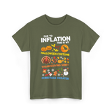 Due to Inflation Holiday Costume T-Shirt - Military Green