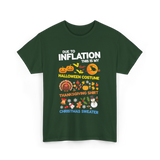 Due to Inflation Holiday Costume T-Shirt - Forest Green