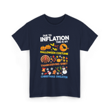 Due to Inflation Holiday Costume T-Shirt - Navy