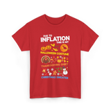 Due to Inflation Holiday Costume T-Shirt - Red