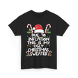 Due to Inflation Ugly Christmas Sweater T-Shirt - Black