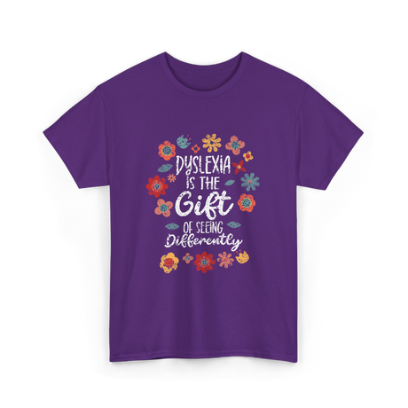 Dyslexia Is The Gift Dyslexia T-Shirt - Purple