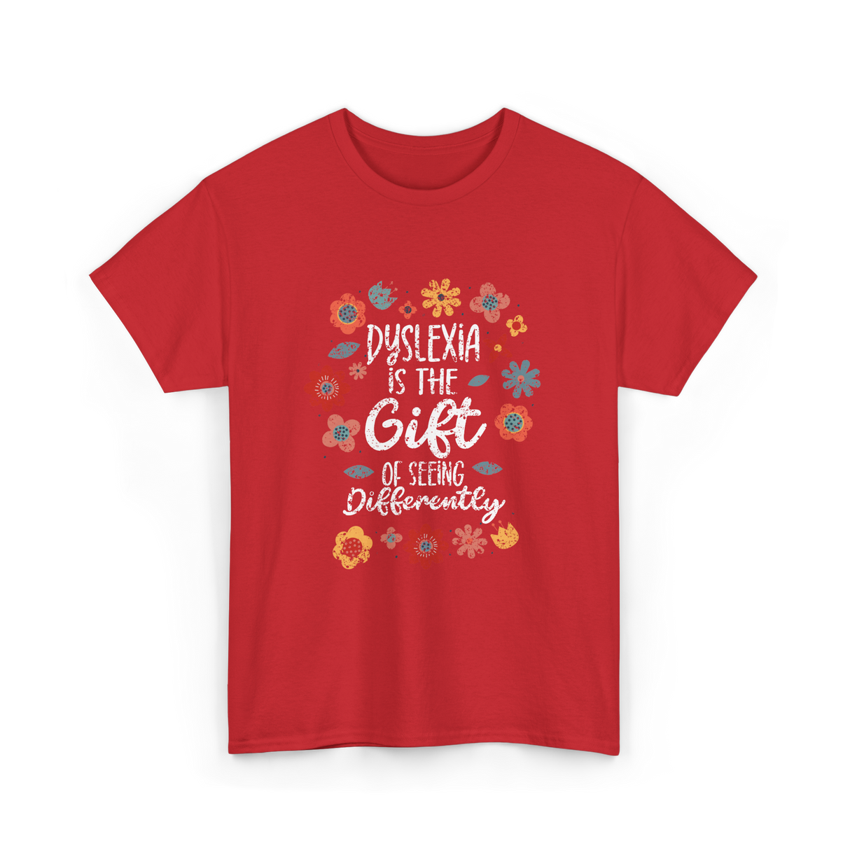 Dyslexia Is The Gift Dyslexia T-Shirt - Red