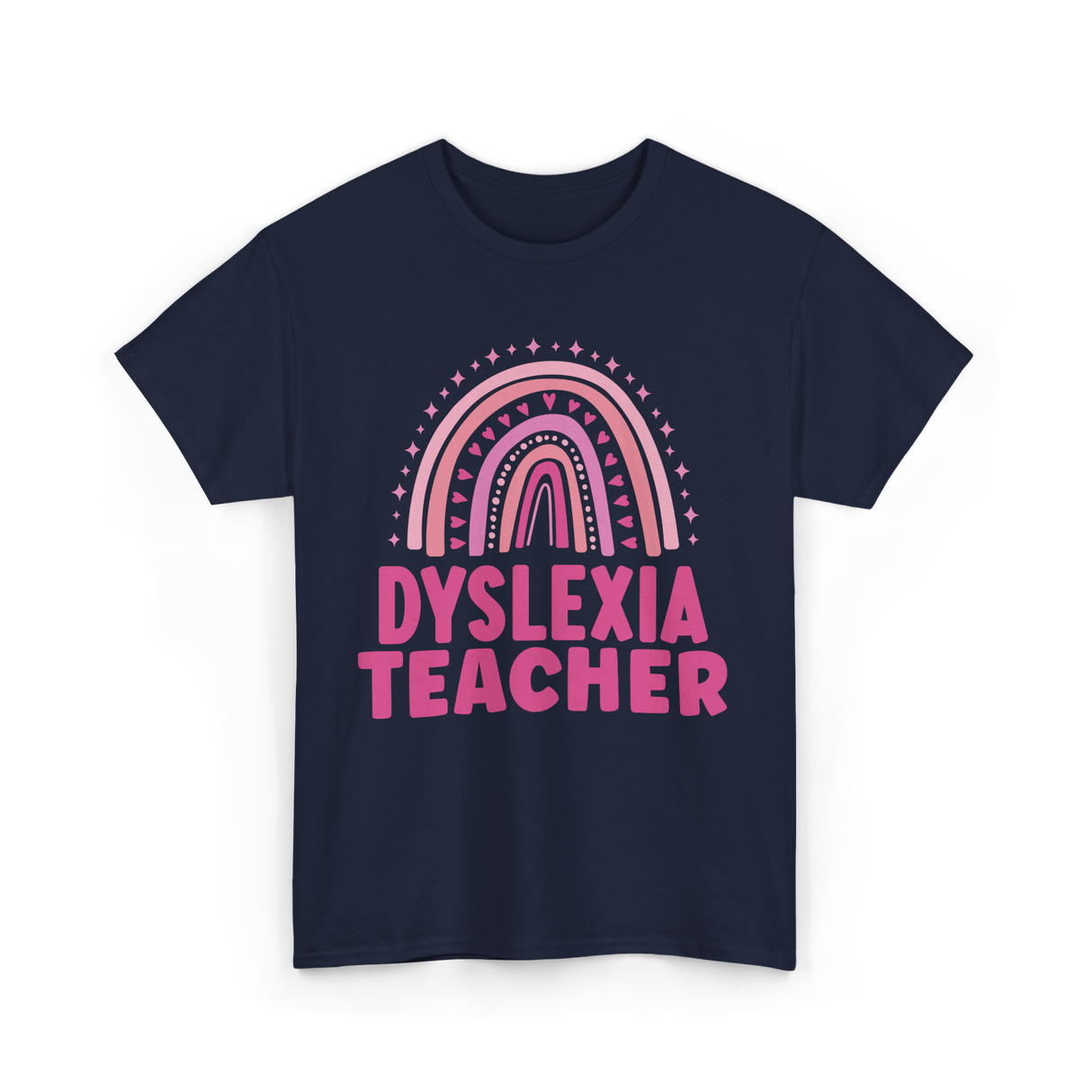 Dyslexia Teacher Awareness Teacher T-Shirt - Navy