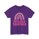 Dyslexia Teacher Awareness Teacher T-Shirt - Purple