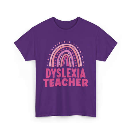 Dyslexia Teacher Awareness Teacher T-Shirt - Purple