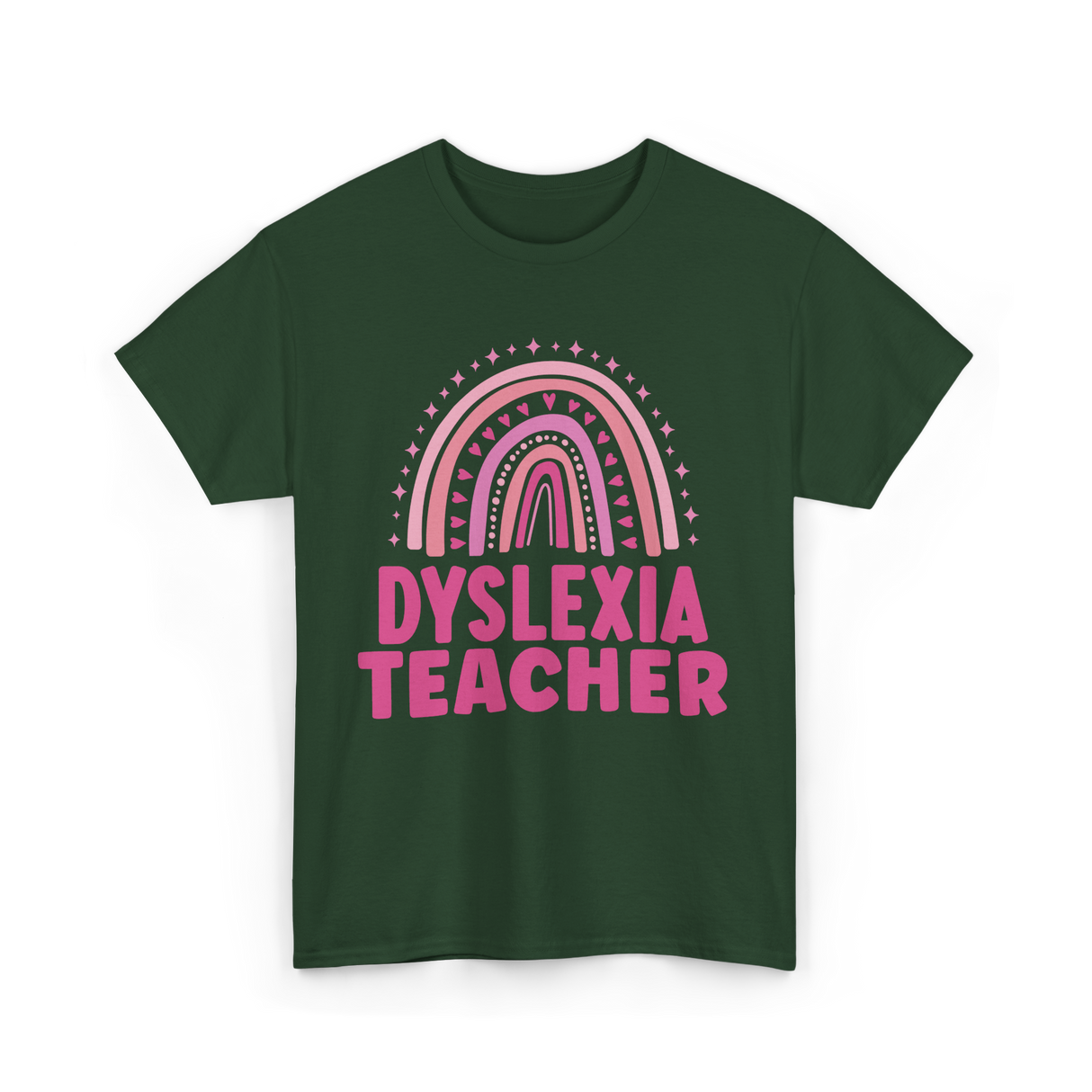 Dyslexia Teacher Awareness Teacher T-Shirt - Forest Green