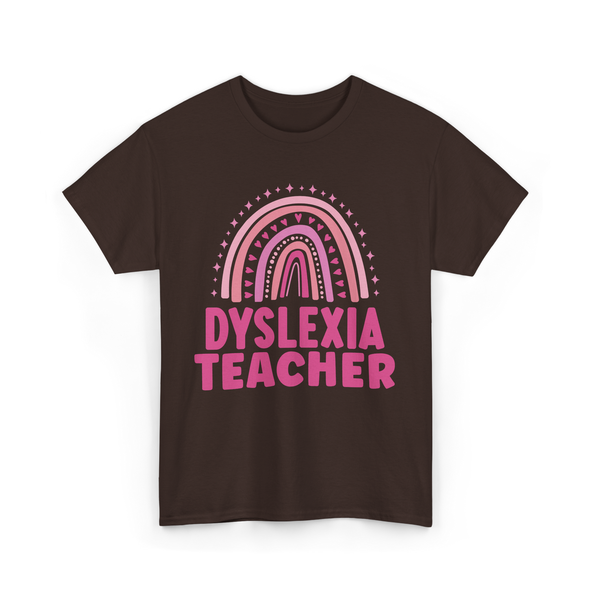 Dyslexia Teacher Awareness Teacher T-Shirt - Dark Chocolate