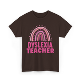 Dyslexia Teacher Awareness Teacher T-Shirt - Dark Chocolate