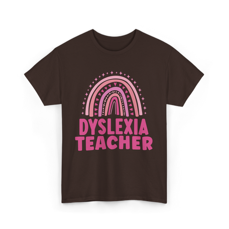 Dyslexia Teacher Awareness Teacher T-Shirt - Dark Chocolate