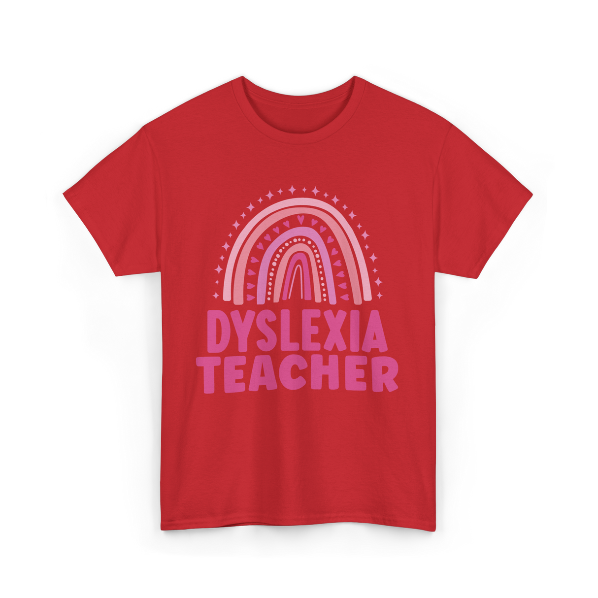 Dyslexia Teacher Awareness Teacher T-Shirt - Red