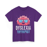 Dyslexia Therapist Dyslexia Awareness T-Shirt - Purple