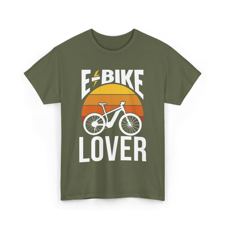 E-Bike Lover Electric Cycling T-Shirt - Military Green