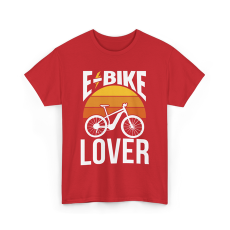 E-Bike Lover Electric Cycling T-Shirt - Red