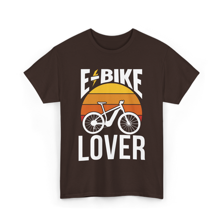 E-Bike Lover Electric Cycling T-Shirt - Dark Chocolate