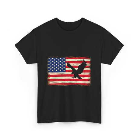 Eagle American Flag Patriotic T-Shirt - Black