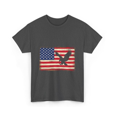 Eagle American Flag Patriotic T-Shirt - Dark Heather