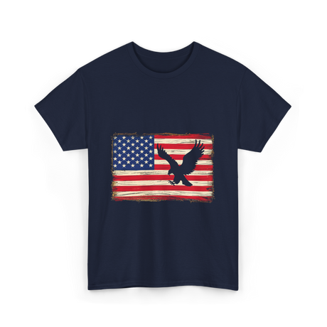 Eagle American Flag Patriotic T-Shirt - Navy