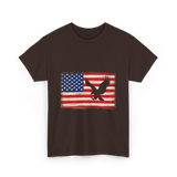 Eagle American Flag Patriotic T-Shirt - Dark Chocolate