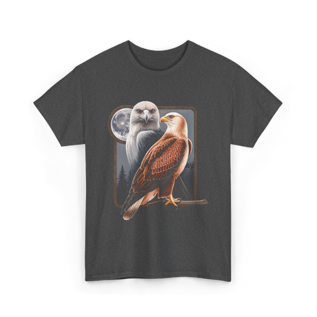 Eagle and Hawk Wildlife Art T-Shirt - Dark Heather