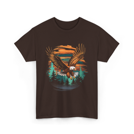 Eagle Flying Wildlife Eagle T-Shirt - Dark Chocolate