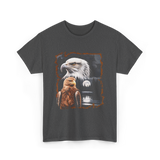 Eagle Moon Wildlife Portrait Nature T-Shirt - Dark Heather