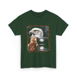 Eagle Moon Wildlife Portrait Nature T-Shirt - Forest Green