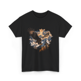 Eagle Mountains Wildlife Art T-Shirt - Black