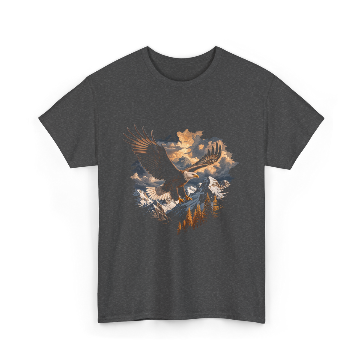 Eagle Mountains Wildlife Art T-Shirt - Dark Heather