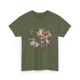 Eagle Mountains Wildlife Art T-Shirt - Military Green