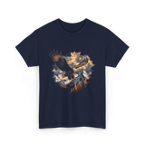 Eagle Mountains Wildlife Art T-Shirt - Navy