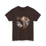 Eagle Mountains Wildlife Art T-Shirt - Dark Chocolate