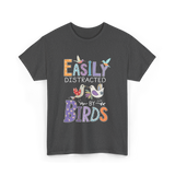 Easily Distracted Birds Birdwatching T-Shirt - Dark Heather