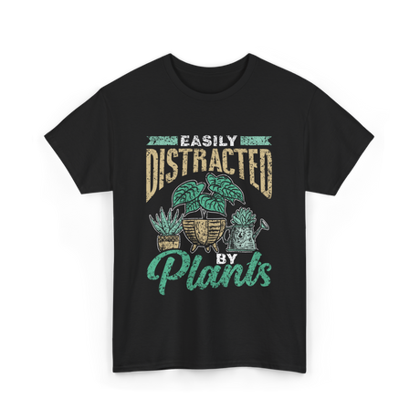 Easily Distracted By Plants Botany T-Shirt - Black