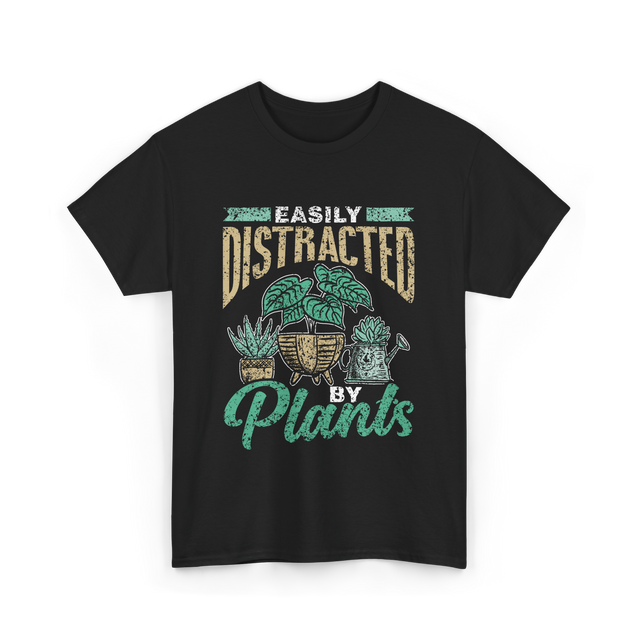 Easily Distracted By Plants Botany T-Shirt - Black