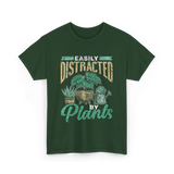 Easily Distracted By Plants Botany T-Shirt - Forest Green