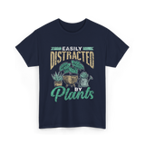 Easily Distracted By Plants Botany T-Shirt - Navy