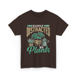 Easily Distracted By Plants Botany T-Shirt - Dark Chocolate