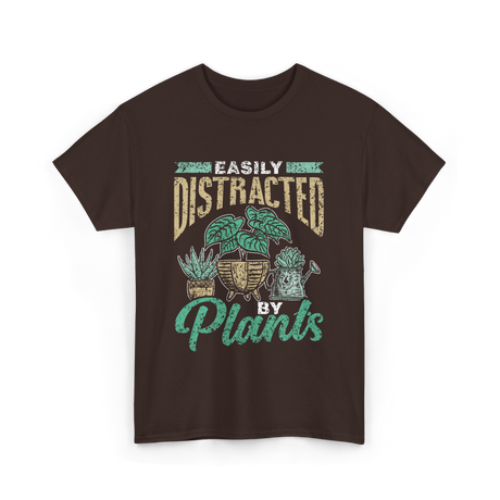 Easily Distracted By Plants Botany T-Shirt - Dark Chocolate