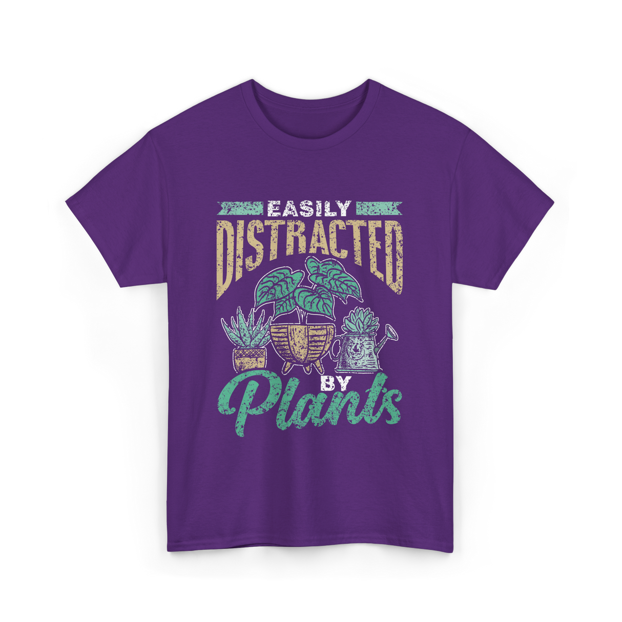 Easily Distracted By Plants Botany T-Shirt - Purple