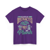 Easily Distracted By Plants Botany T-Shirt - Purple