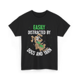 Easily Distracted Dogs Knitting T-Shirt - Black