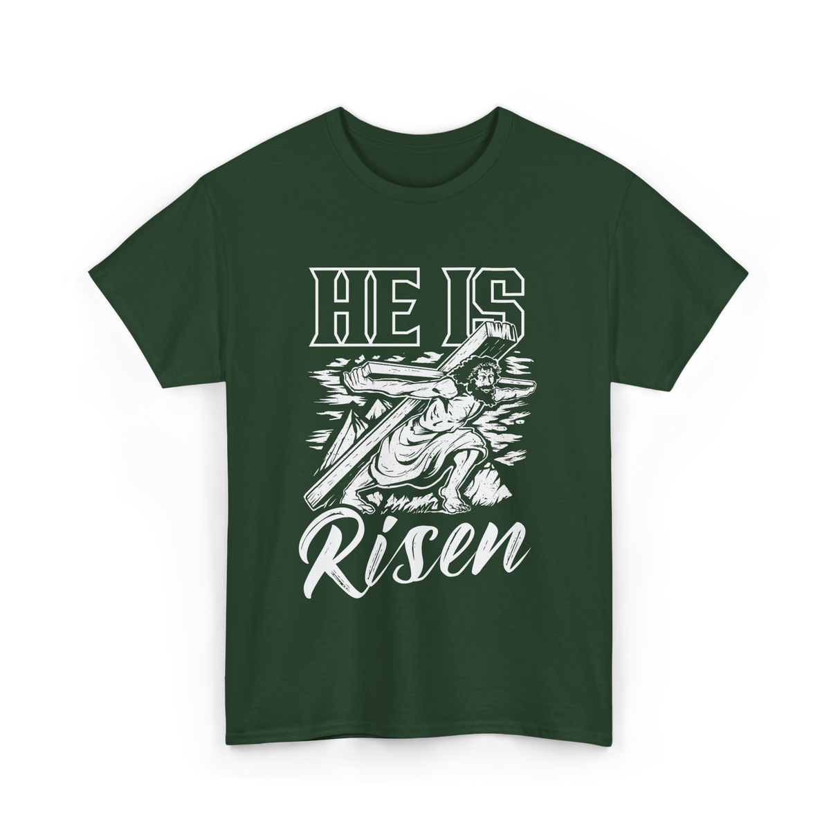 Easter Resurrection T-Shirt - Forest Green