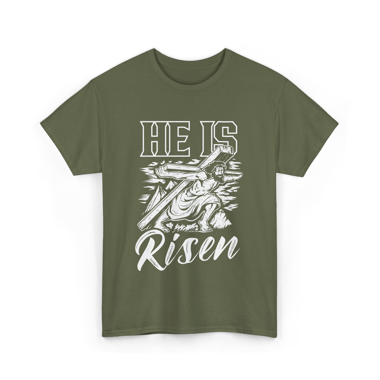 Easter Resurrection T-Shirt - Military Green