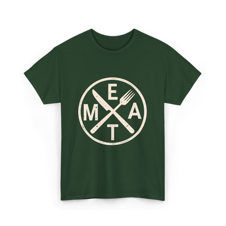 Eat Meat Carnivore Diet T-Shirt - Forest Green