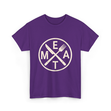 Eat Meat Carnivore Diet T-Shirt - Purple