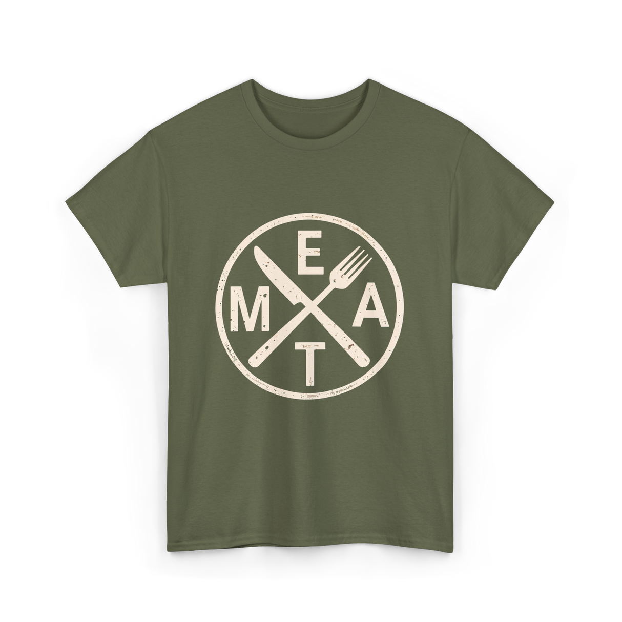 Eat Meat Carnivore Diet T-Shirt - Military Green